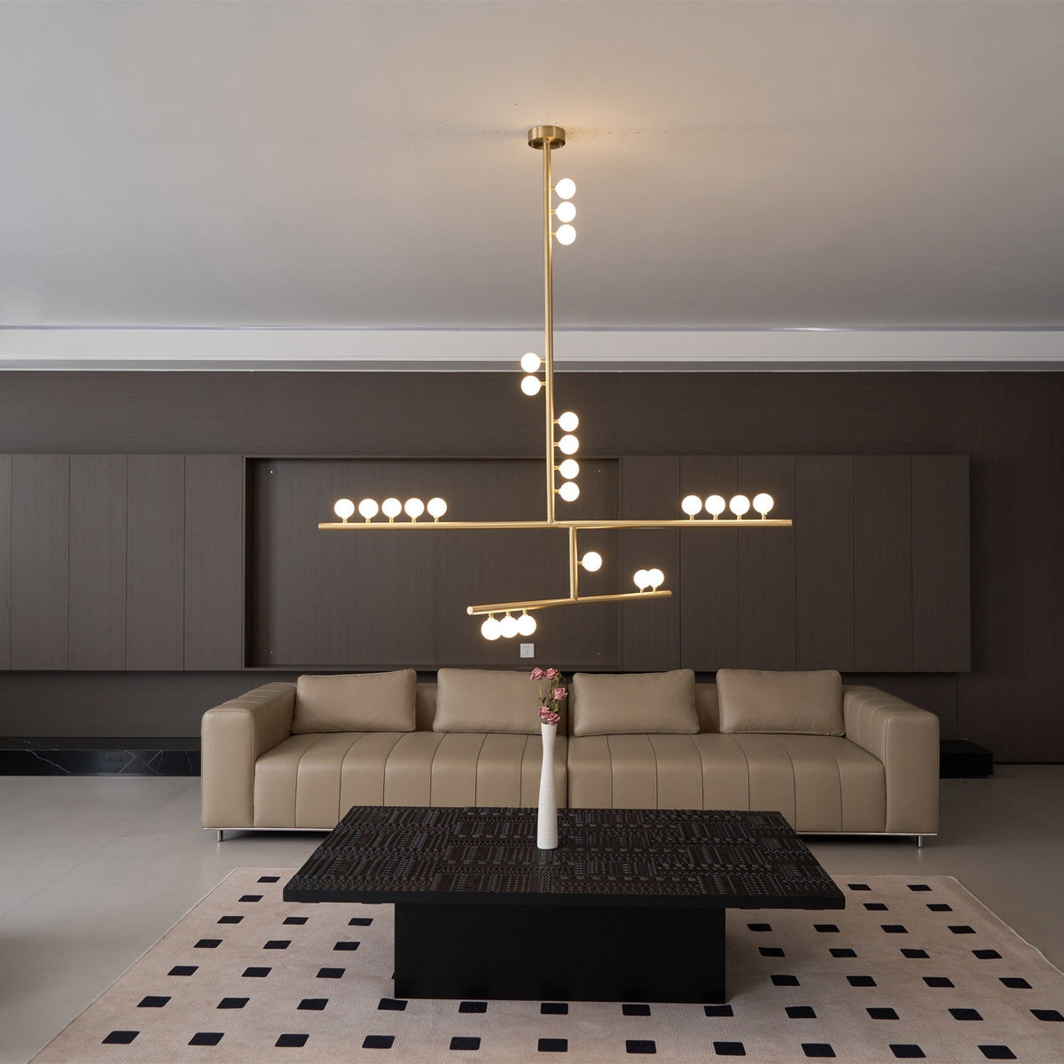 Ilvenaria Brass Chandelier-Moonnatur