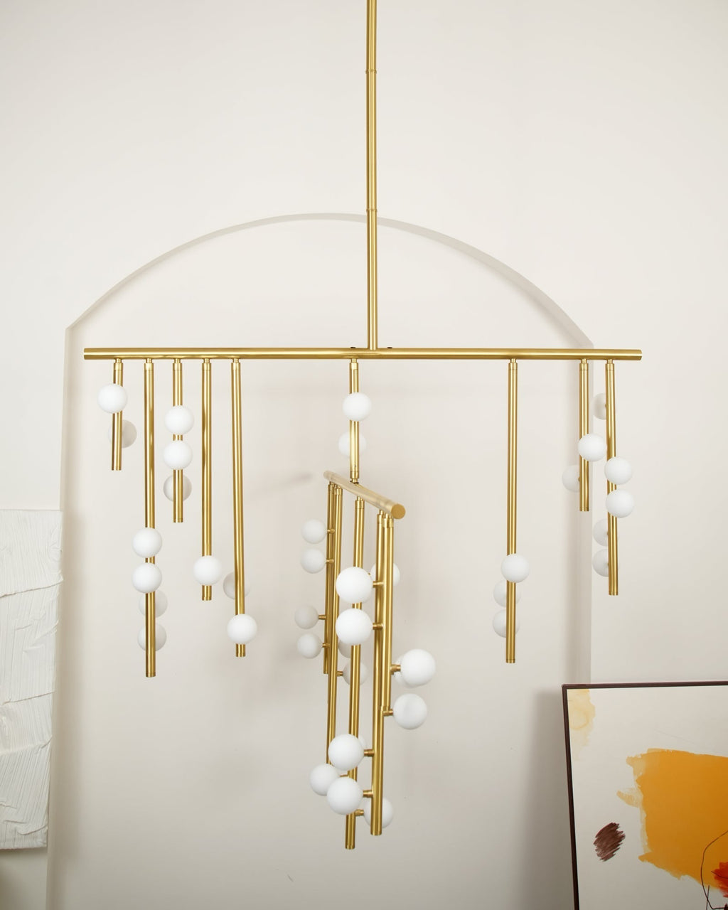 Ilvenaria Brass Chandelier-Moonnatur