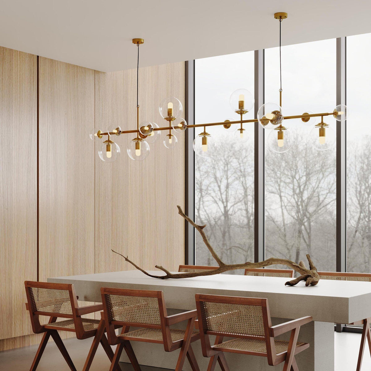 Zelvenune Glass Chandelier-Moonnatur