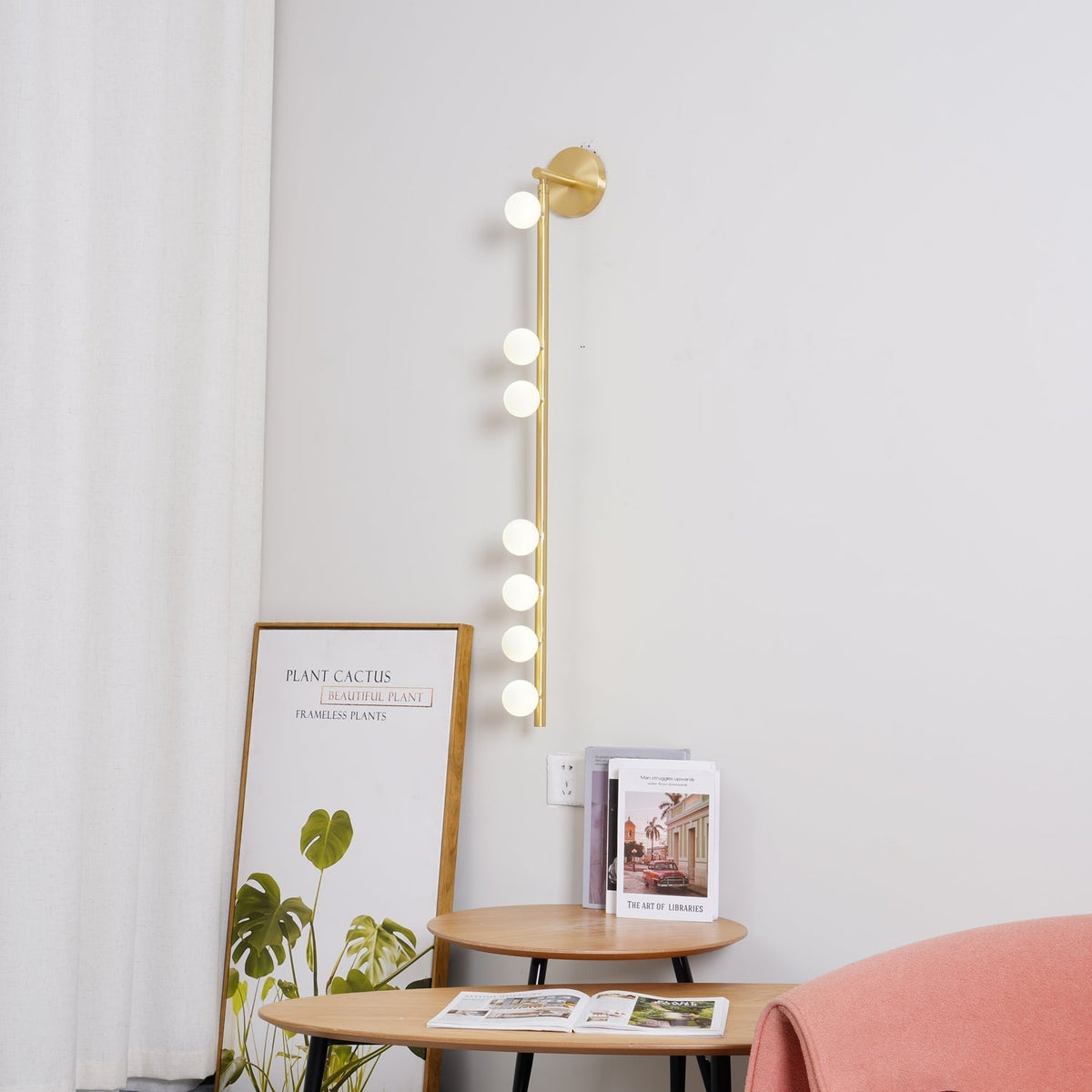 Zyvora Brass Wall Lamp-Moonnatur