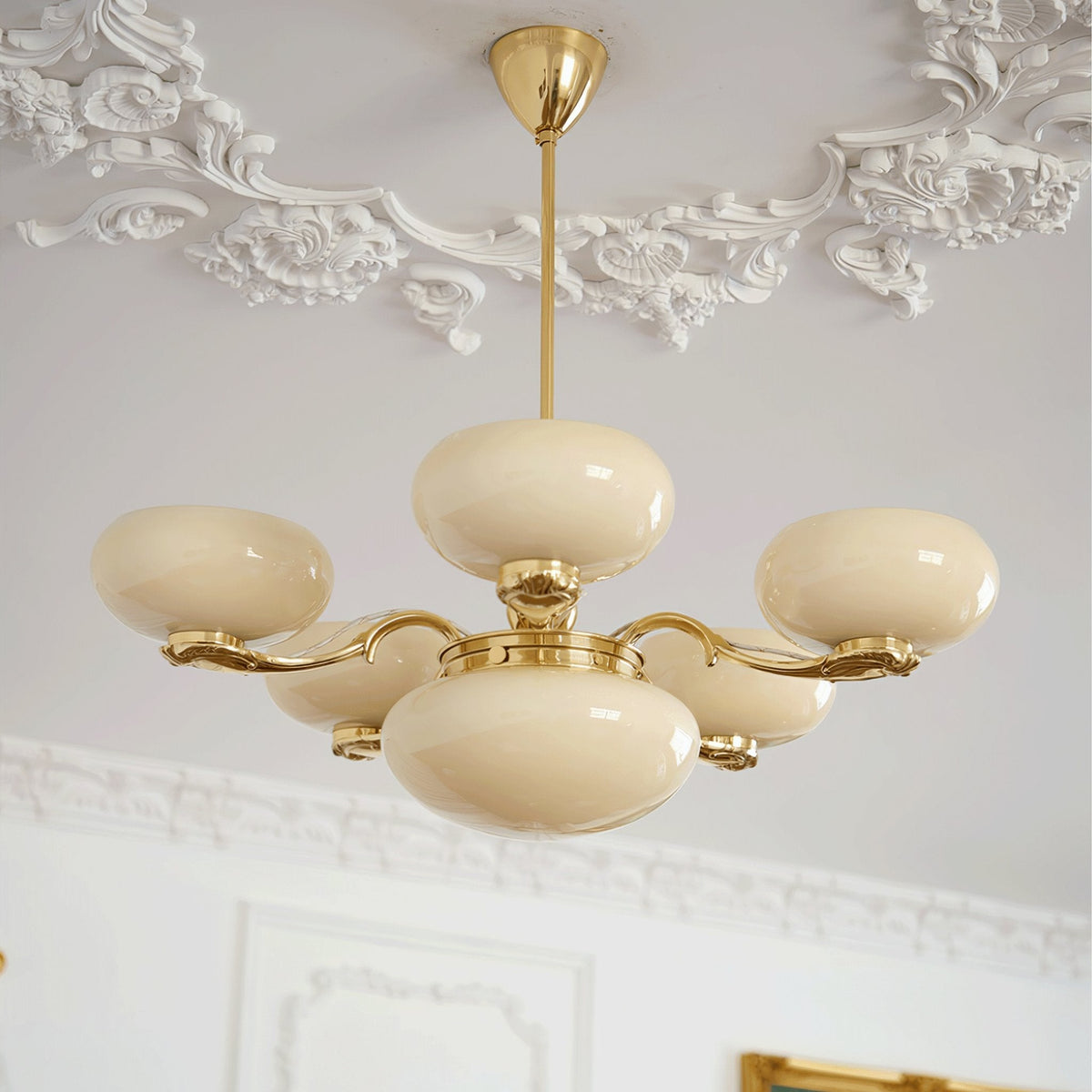 Denelaria Glass Chandelier-Moonnatur