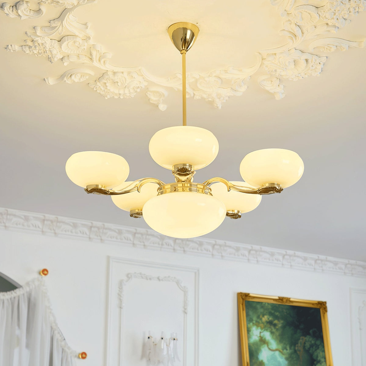 Denelaria Glass Chandelier-Moonnatur