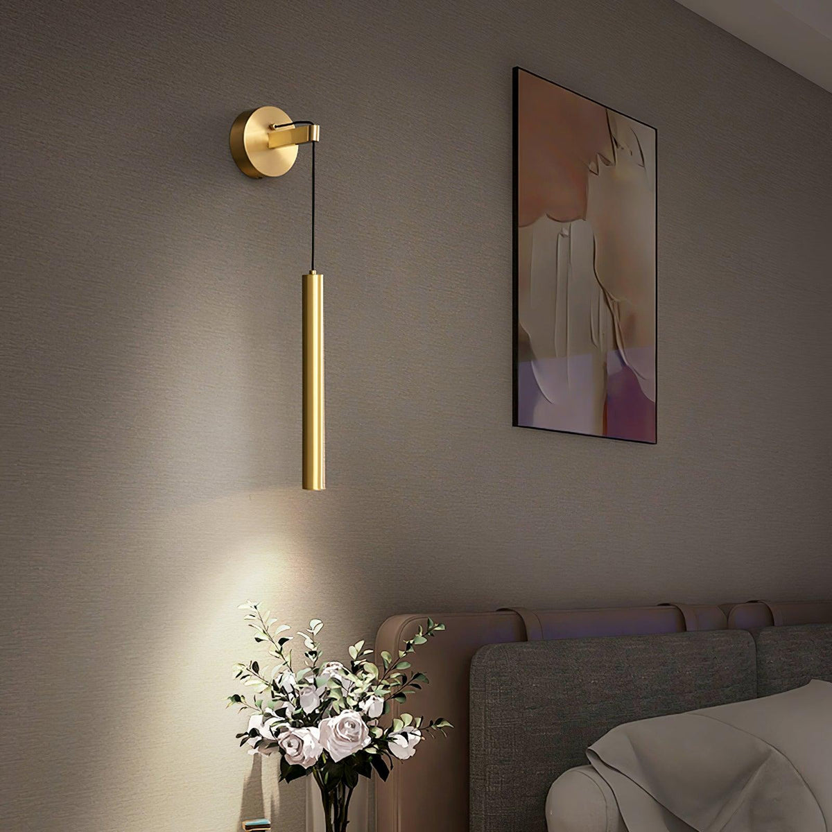 Althorn Brass Wall Light-Moonnatur