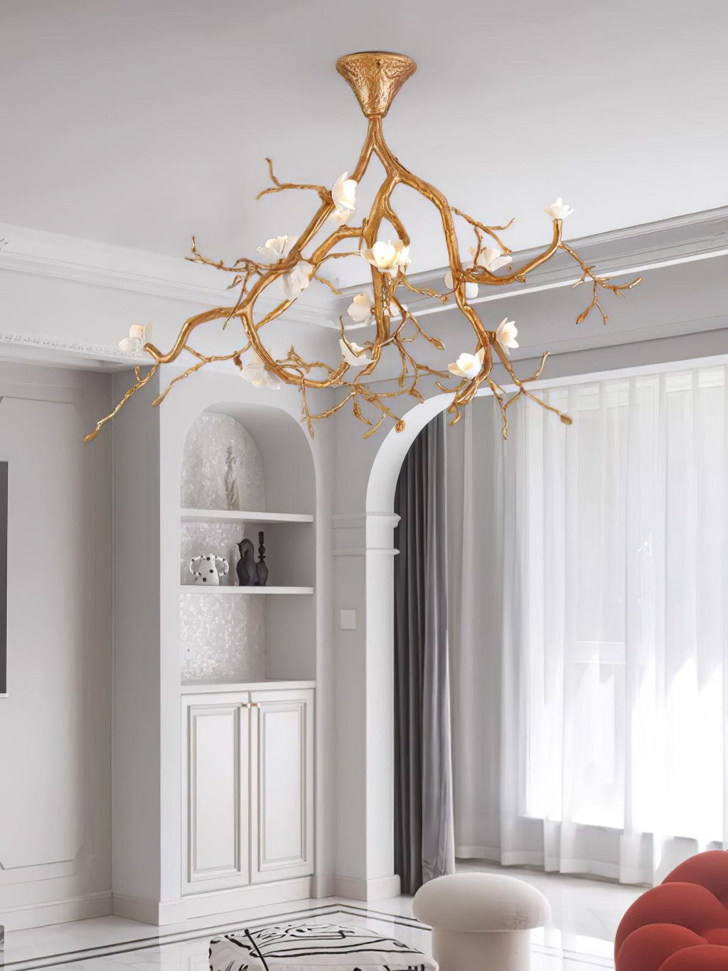 Laderholm Ceramic Ceiling Light-Moonnatur