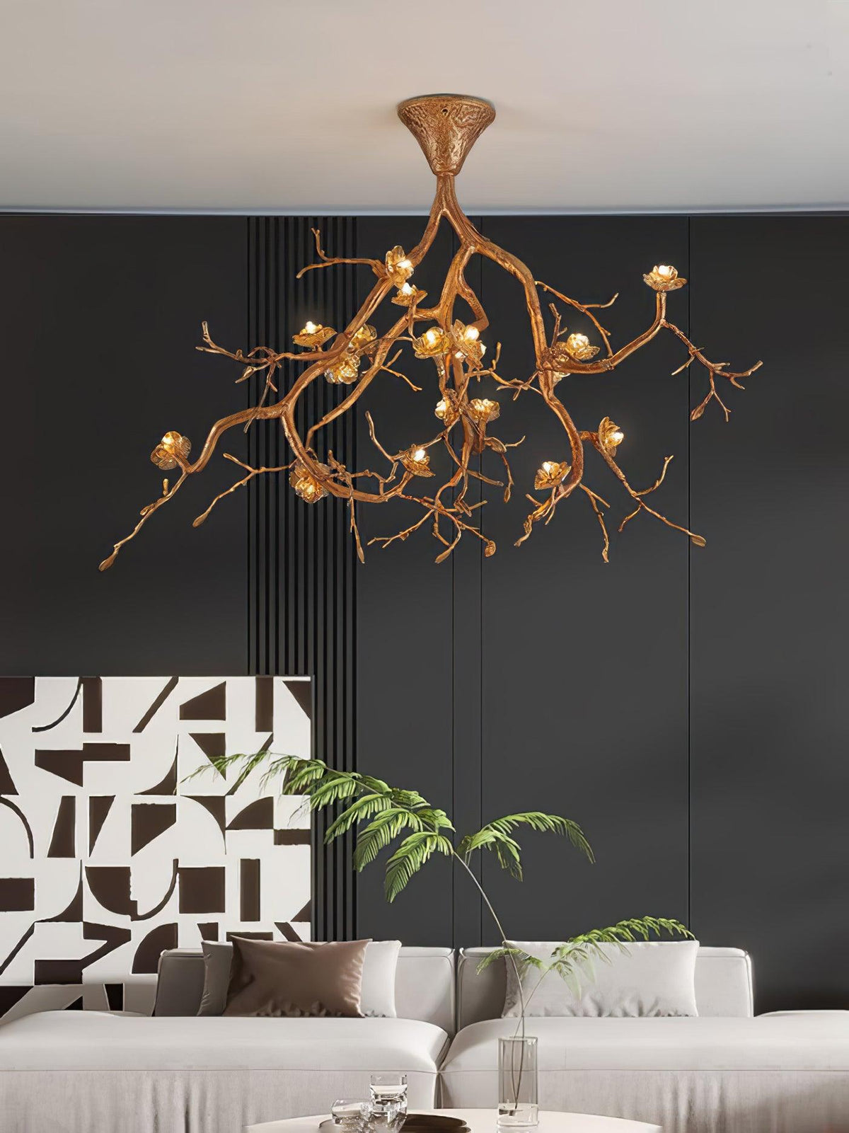 Laderholm Ceramic Ceiling Light-Moonnatur