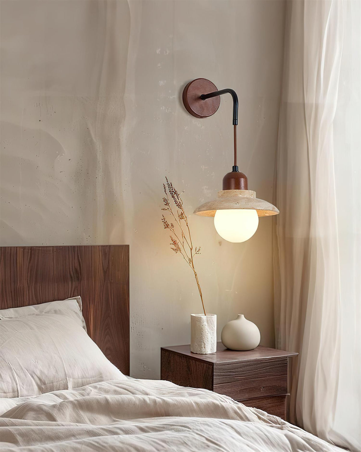 Jardenfield Travertine Wall Light-Moonnatur