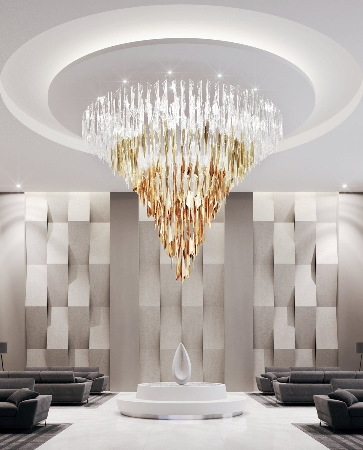 Talenina Glass Chandelier-Moonnatur