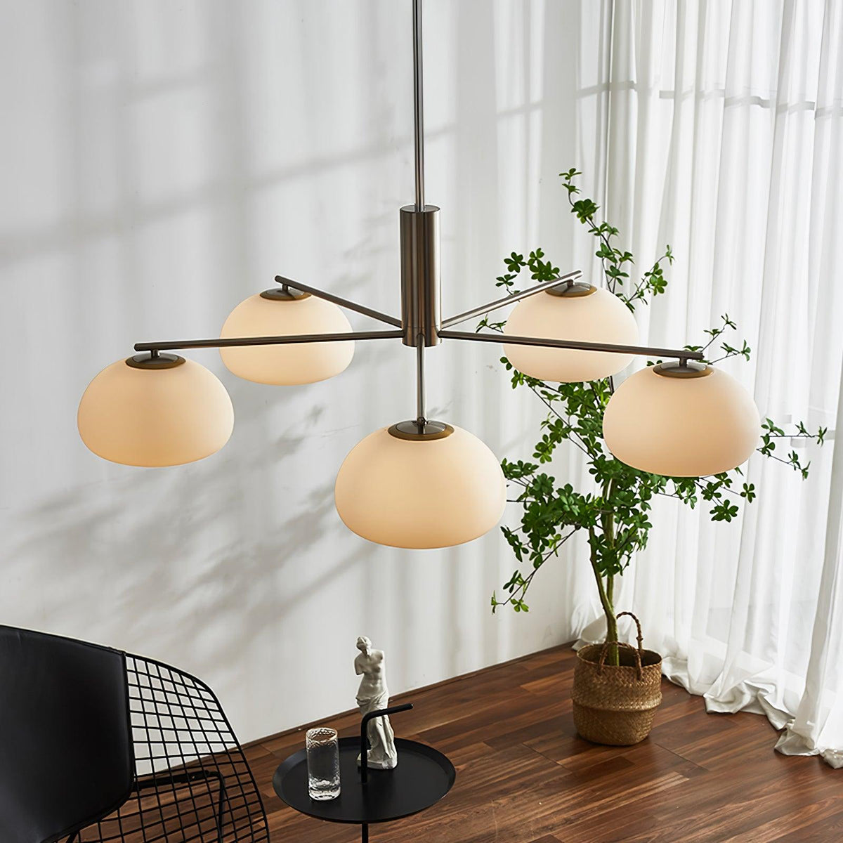 Penreleth Glass Chandelier-Moonnatur