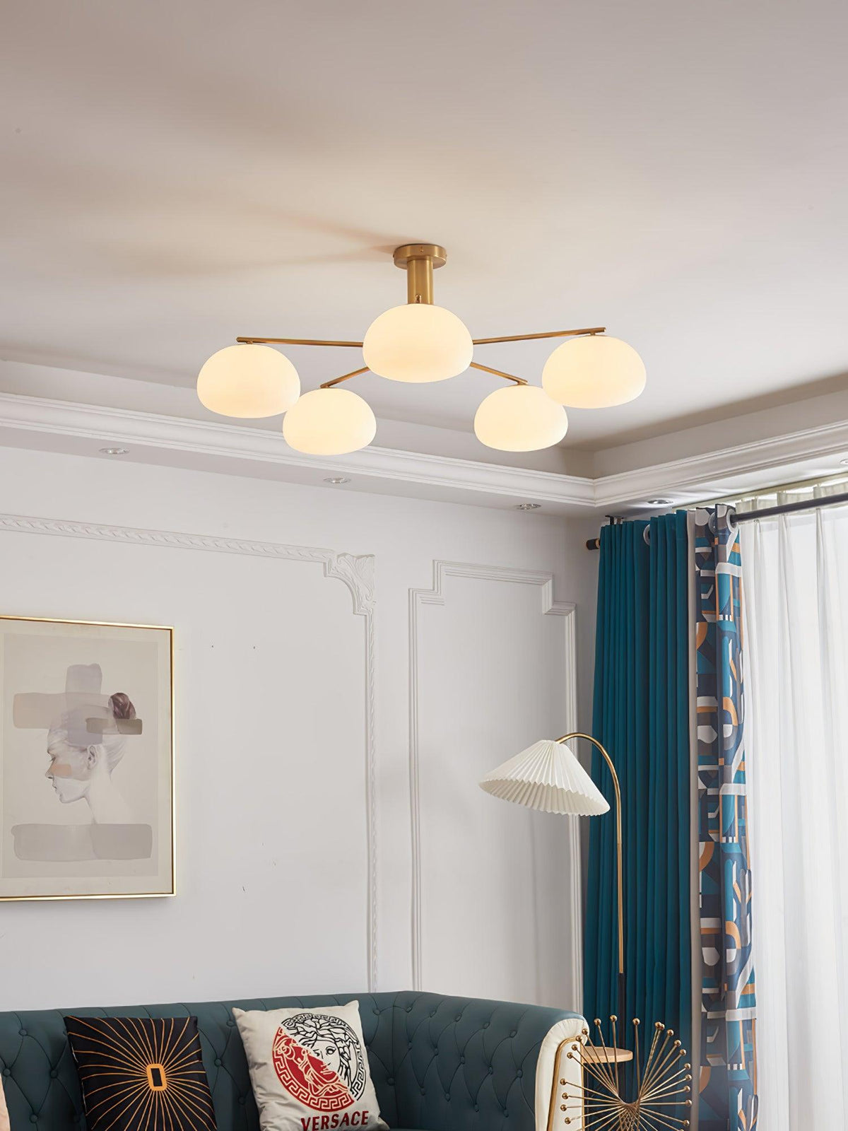 Penreleth Glass Chandelier-Moonnatur