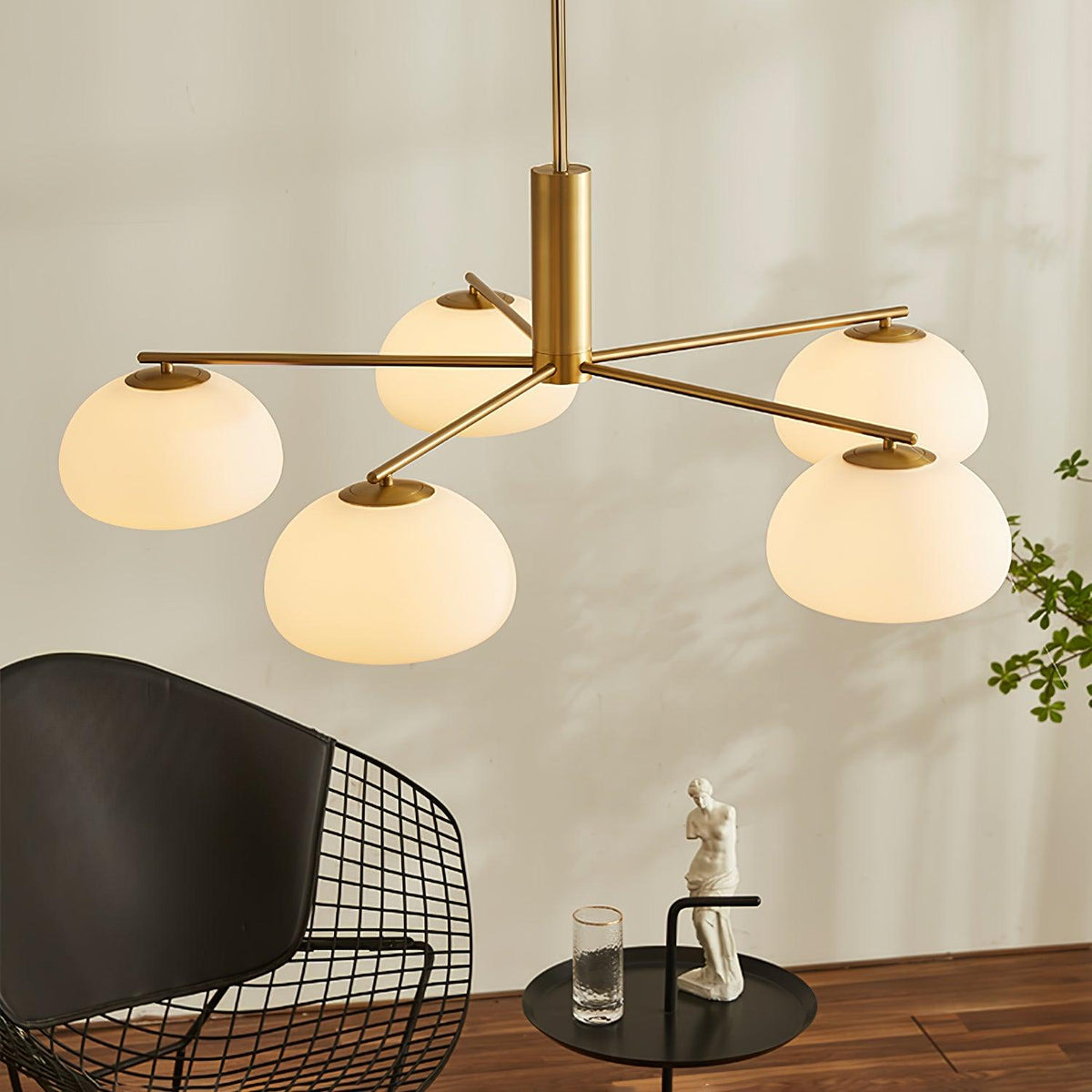 Penreleth Glass Chandelier-Moonnatur