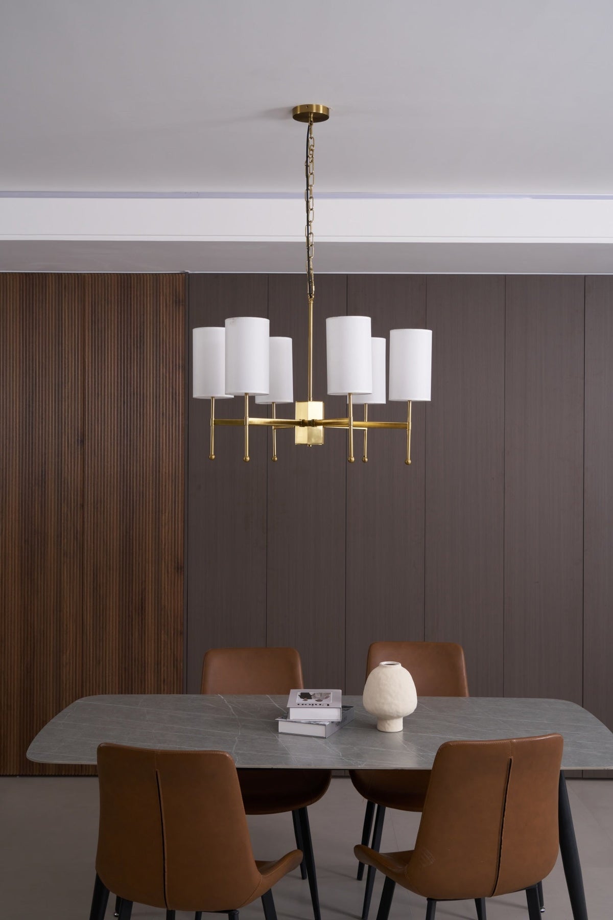 Telise Fabric Chandelier-Moonnatur