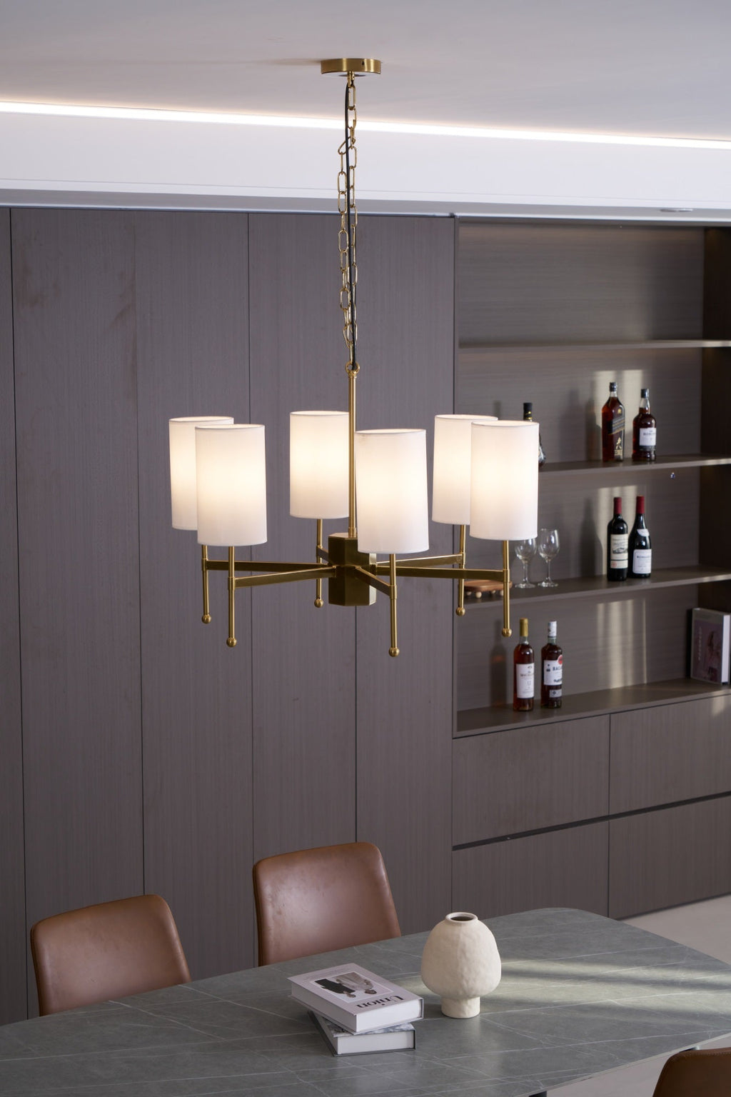 Telise Fabric Chandelier-Moonnatur