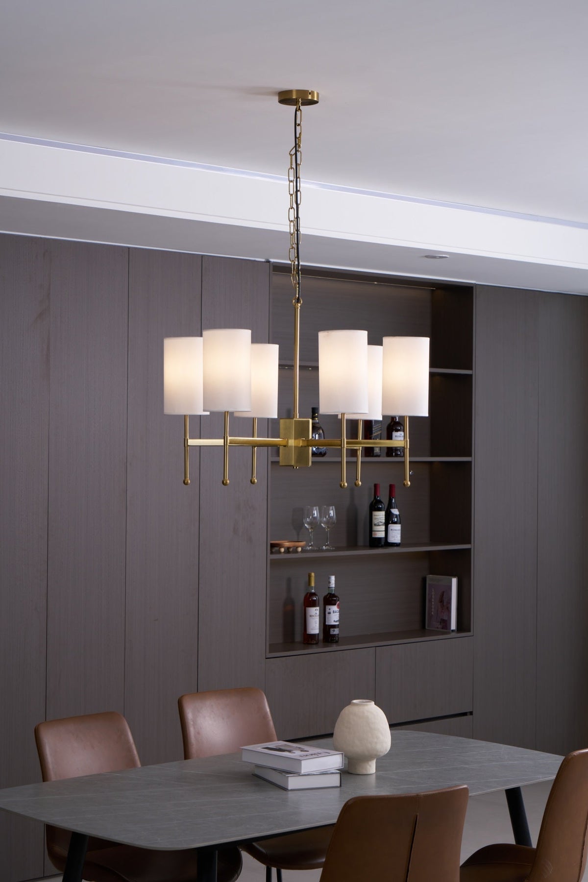 Telise Fabric Chandelier-Moonnatur