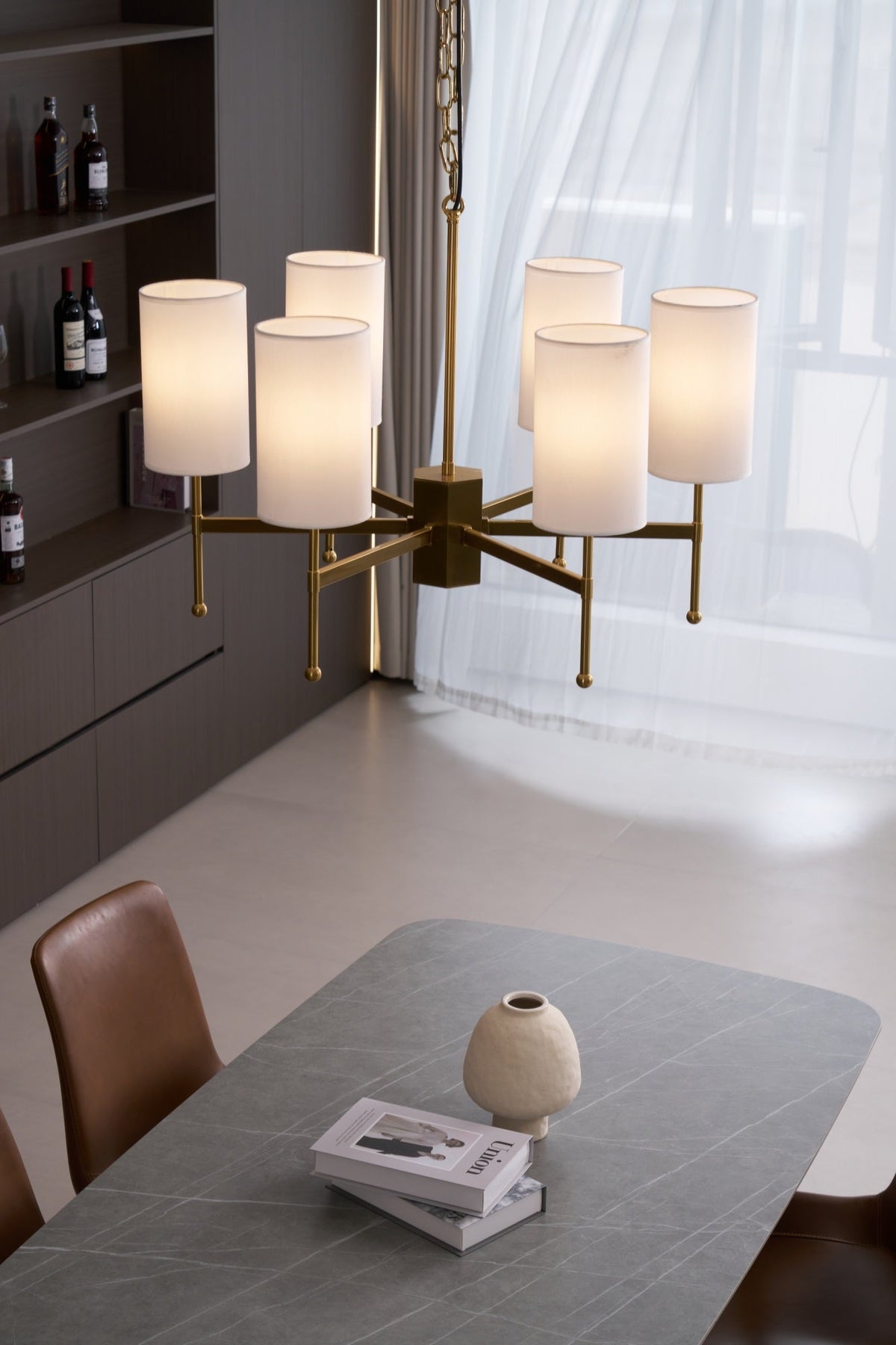 Telise Fabric Chandelier-Moonnatur