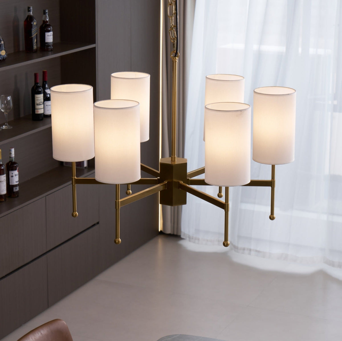 Telise Fabric Chandelier-Moonnatur
