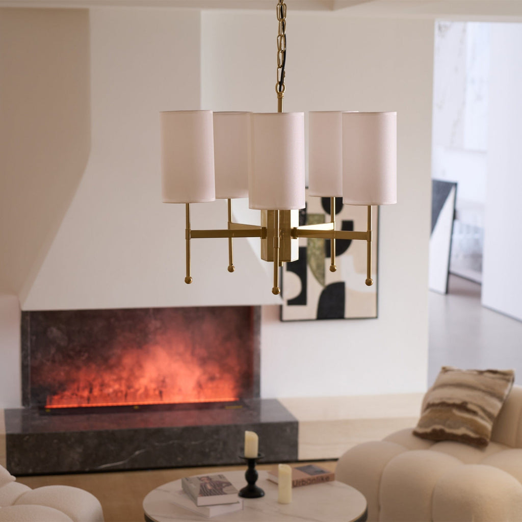 Telise Fabric Chandelier-Moonnatur