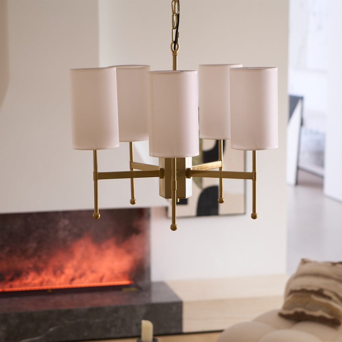 Telise Fabric Chandelier-Moonnatur