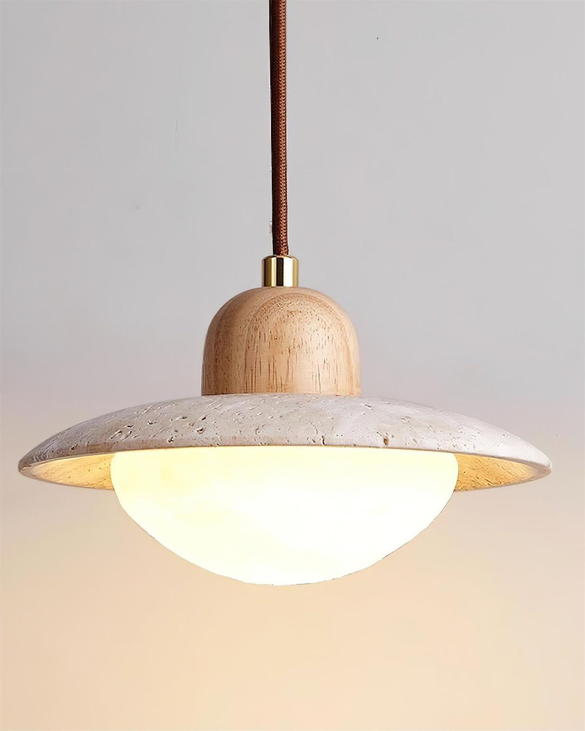 Cumberlyn Travertine Pendant Light-Moonnatur