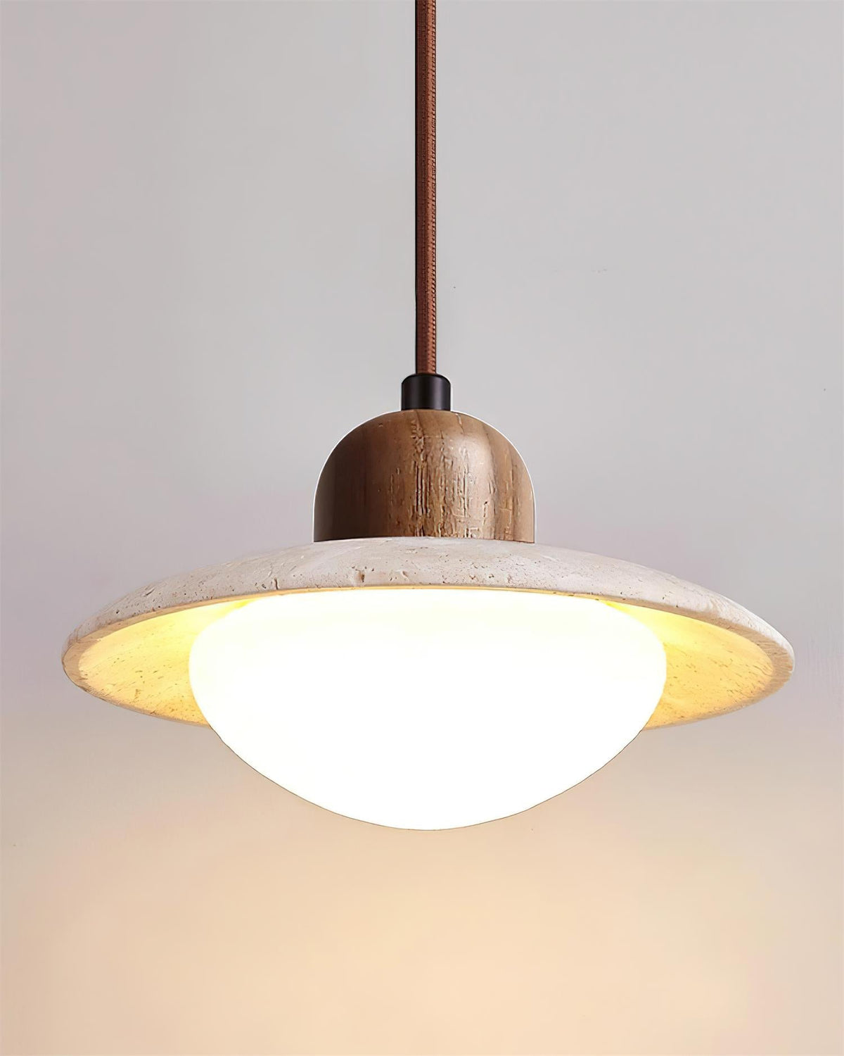 Cumberlyn Travertine Pendant Light-Moonnatur