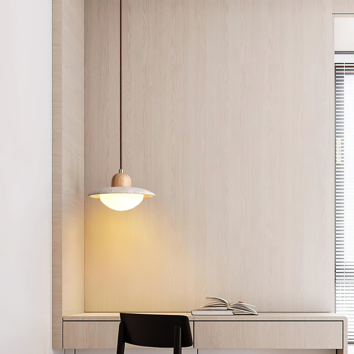 Cumberlyn Travertine Pendant Light-Moonnatur