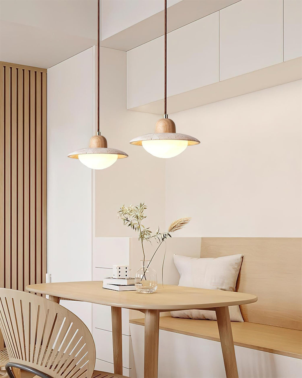 Cumberlyn Travertine Pendant Light-Moonnatur