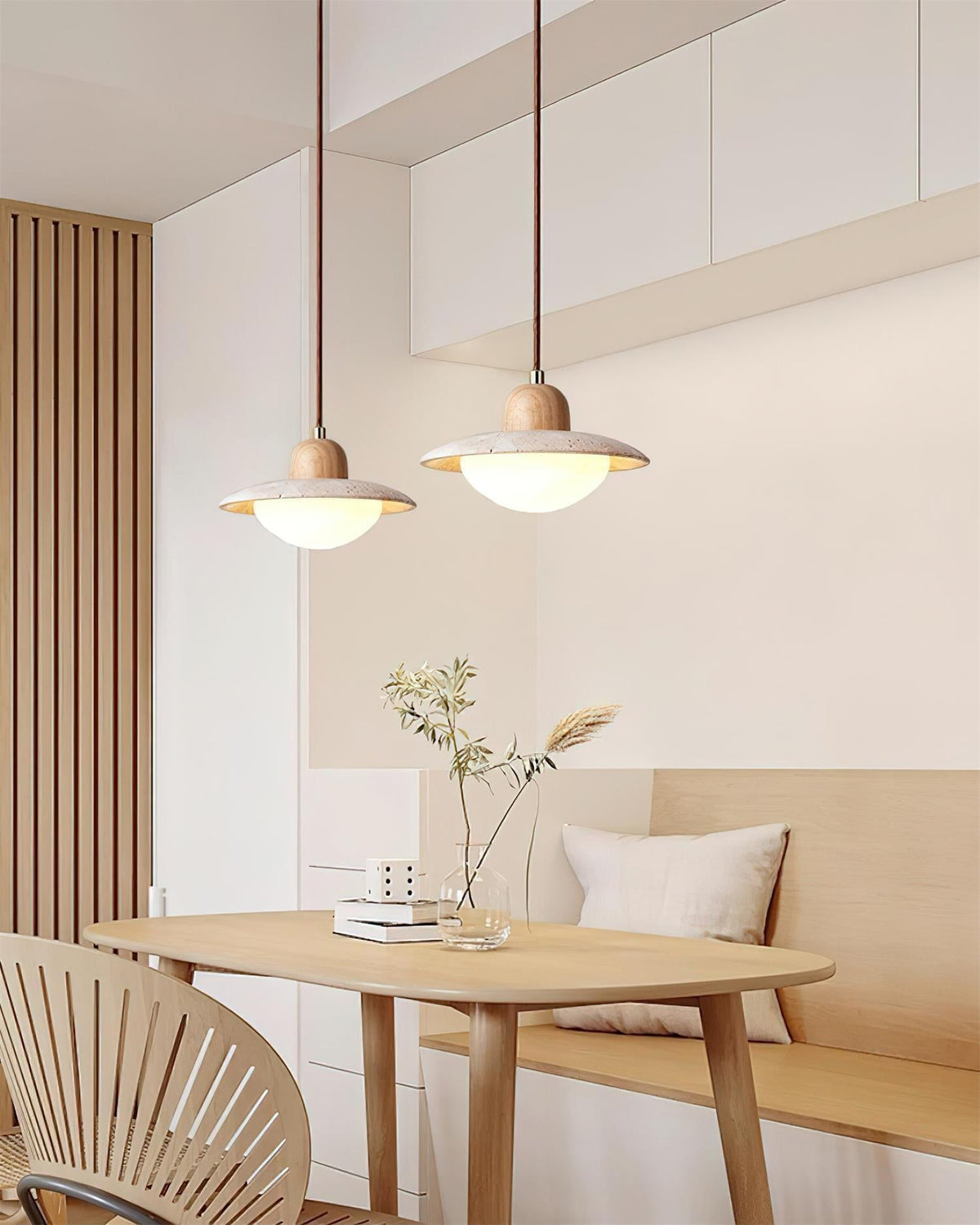 Cumberlyn Travertine Pendant Light-Moonnatur