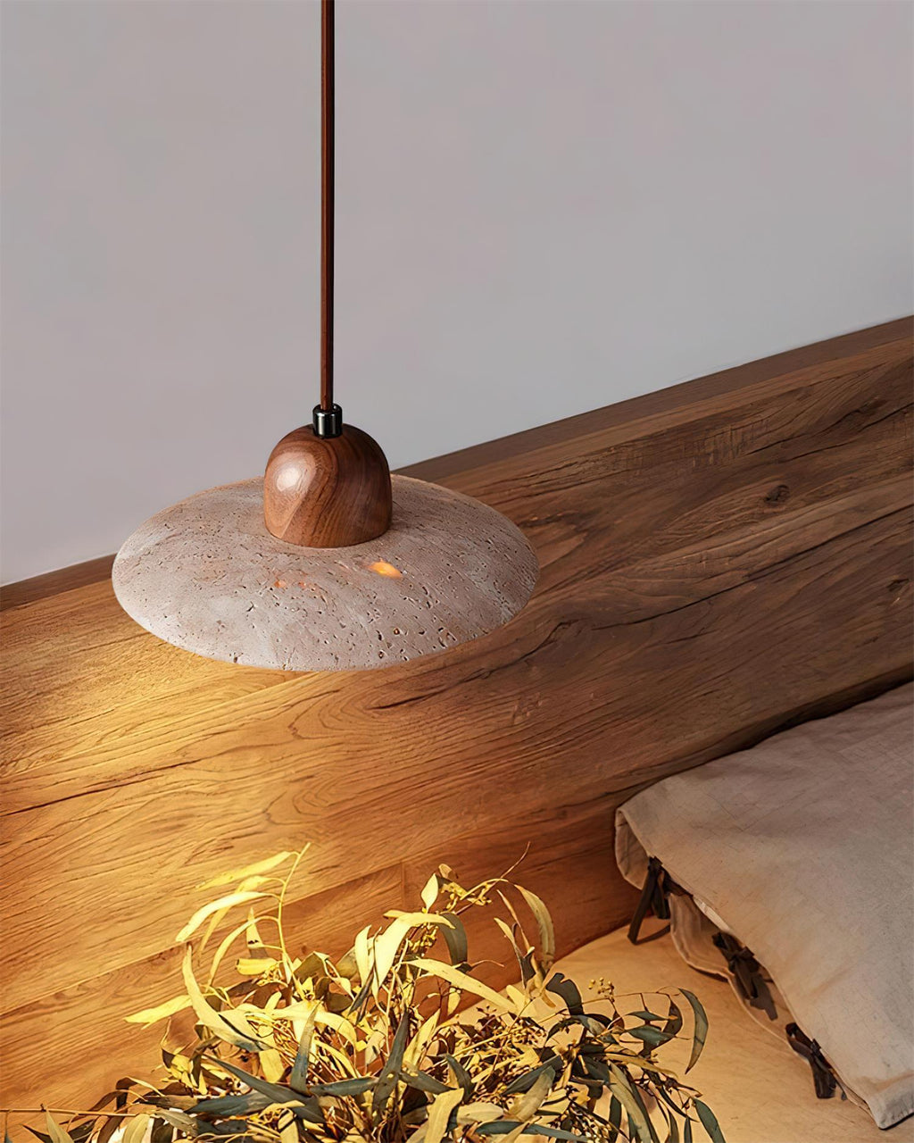 Cumberlyn Travertine Pendant Light-Moonnatur