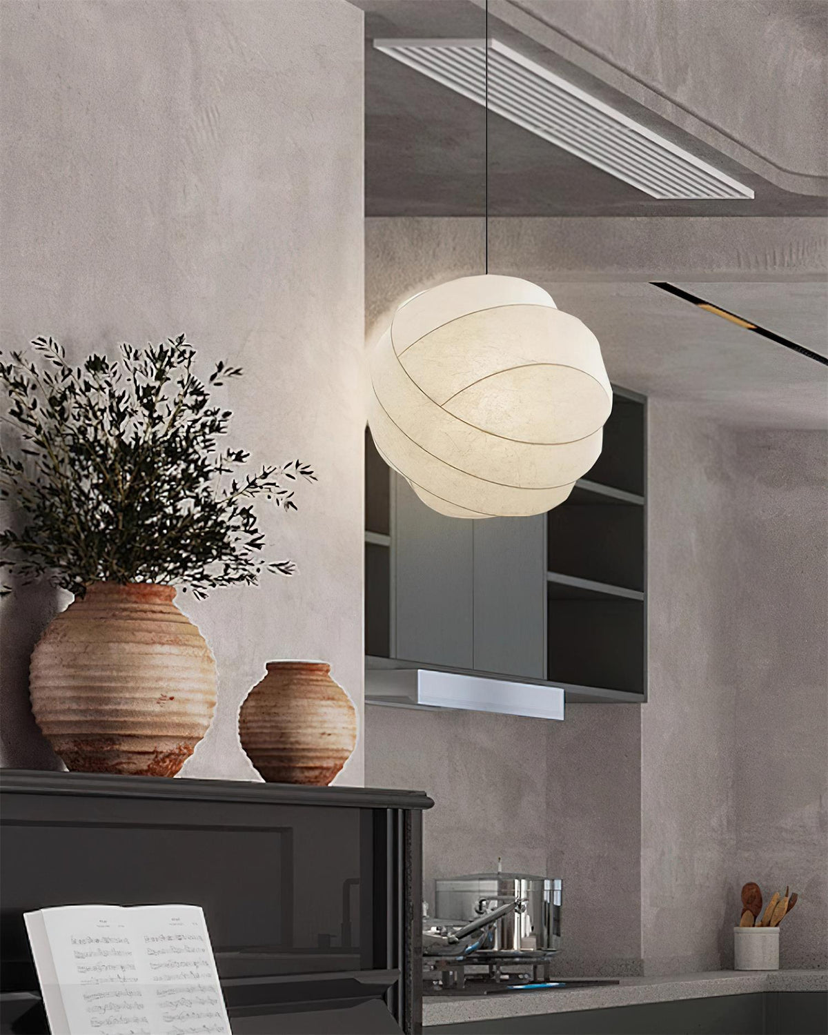 Avrenelia Silk Pendant Light-Moonnatur