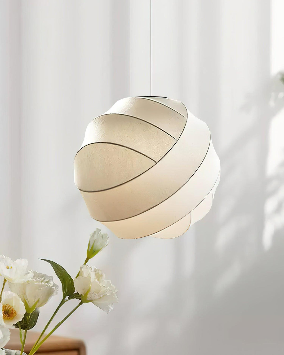 Avrenelia Silk Pendant Light-Moonnatur