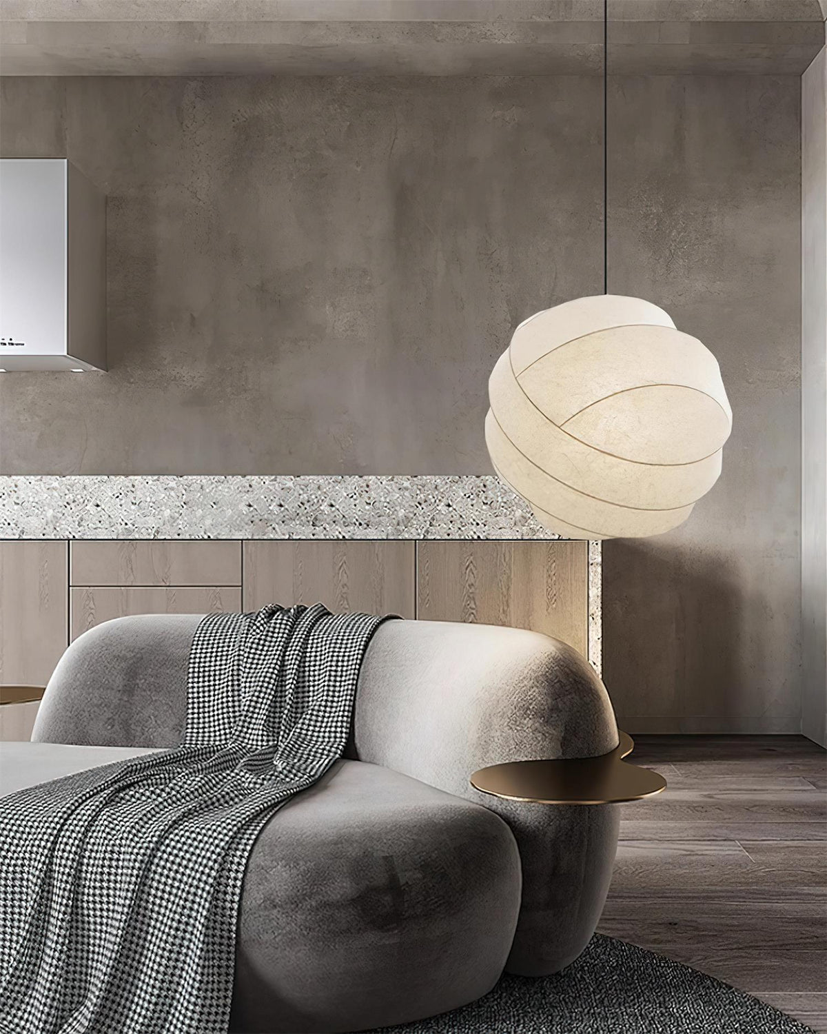 Avrenelia Silk Pendant Light-Moonnatur