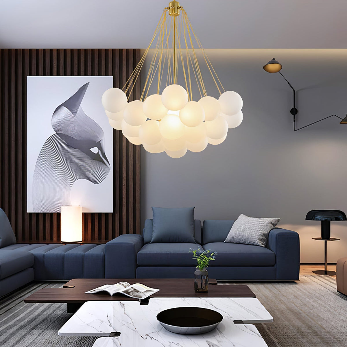 Jarvenenna Glass Chandelier-Moonnatur