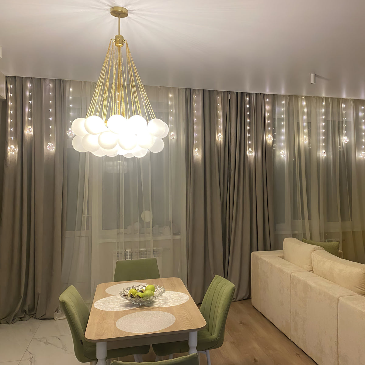 Orenmoss Glass Chandelier-Moonnatur