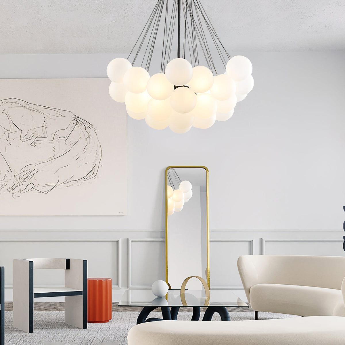 Orenmoss Glass Chandelier-Moonnatur