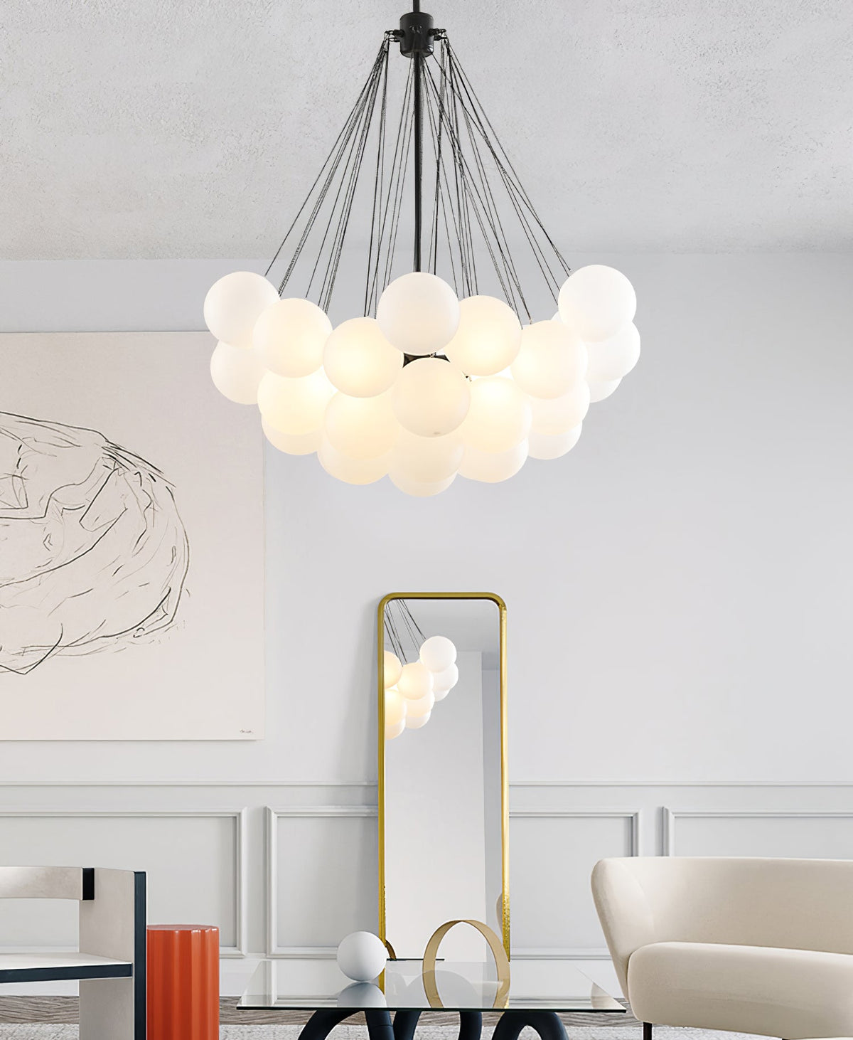 Jarvenenna Glass Chandelier-Moonnatur