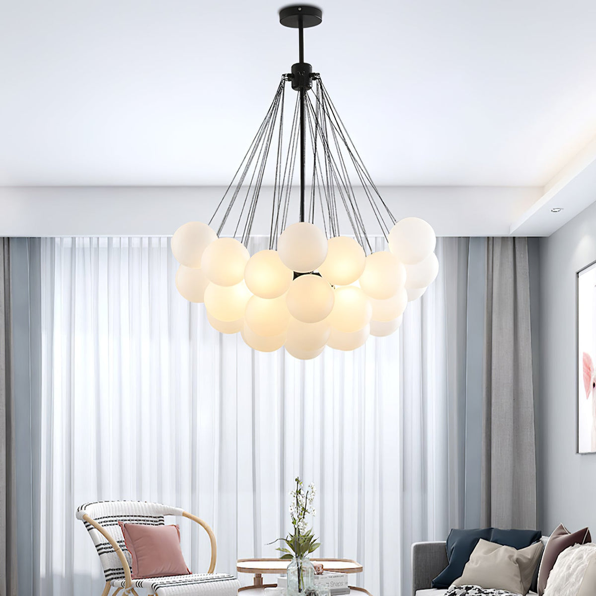 Jarvenenna Glass Chandelier-Moonnatur