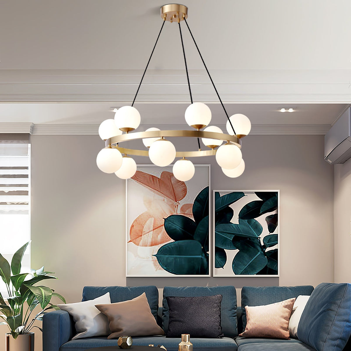 Morvenune Glass Chandelier-Moonnatur