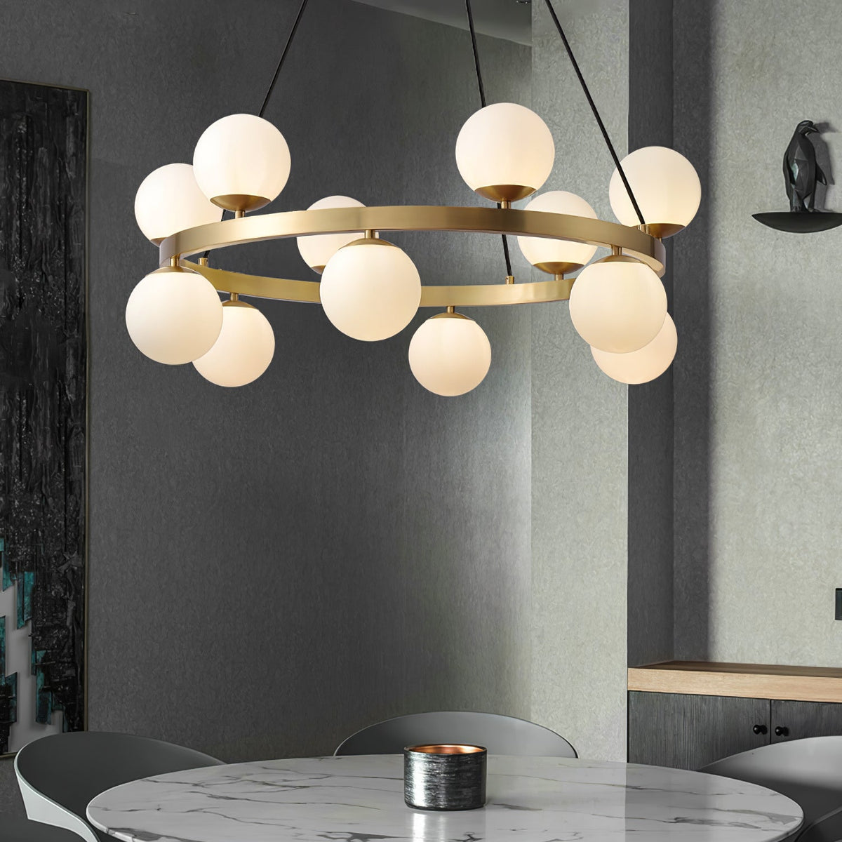 Morvenune Glass Chandelier-Moonnatur