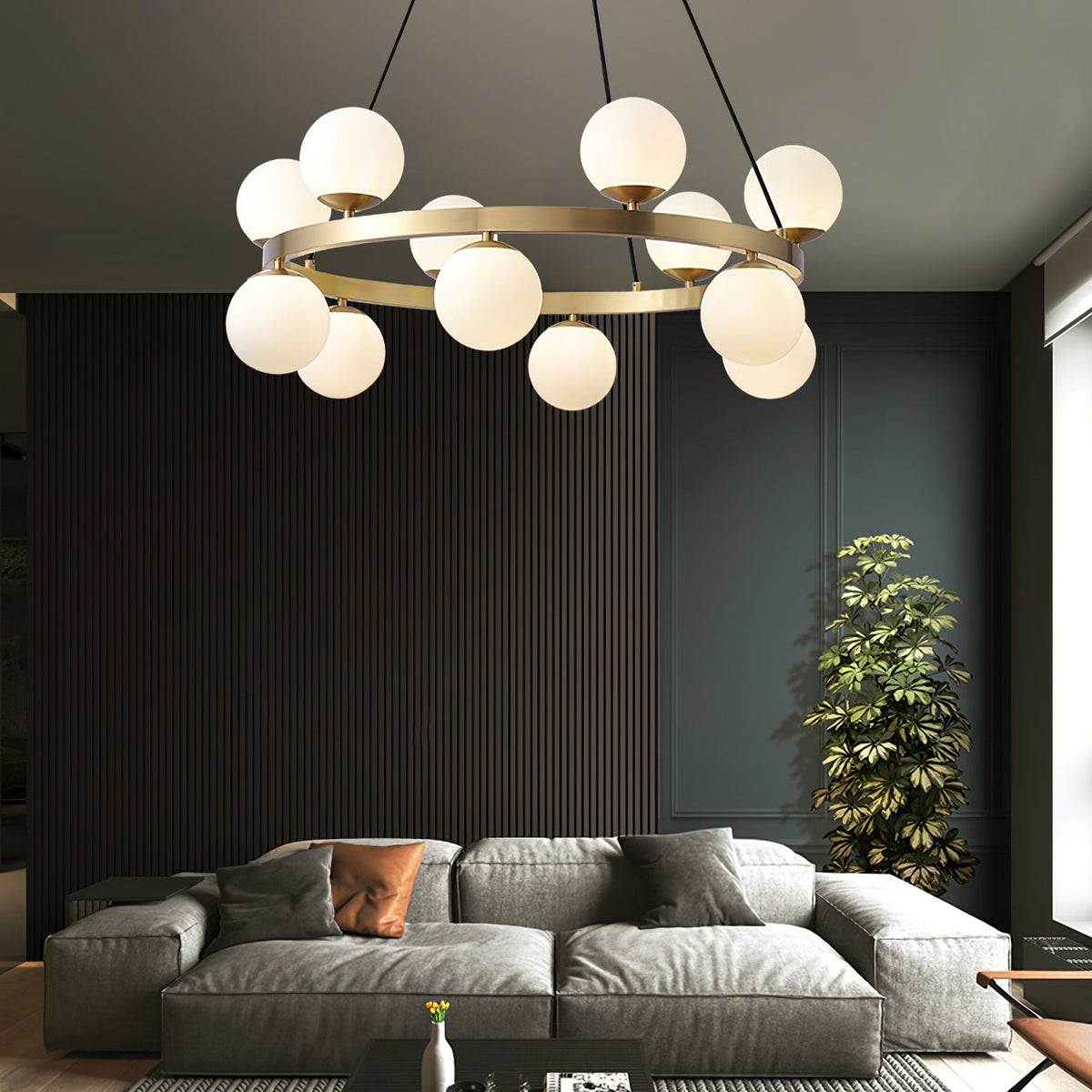 Morvenune Glass Chandelier-Moonnatur