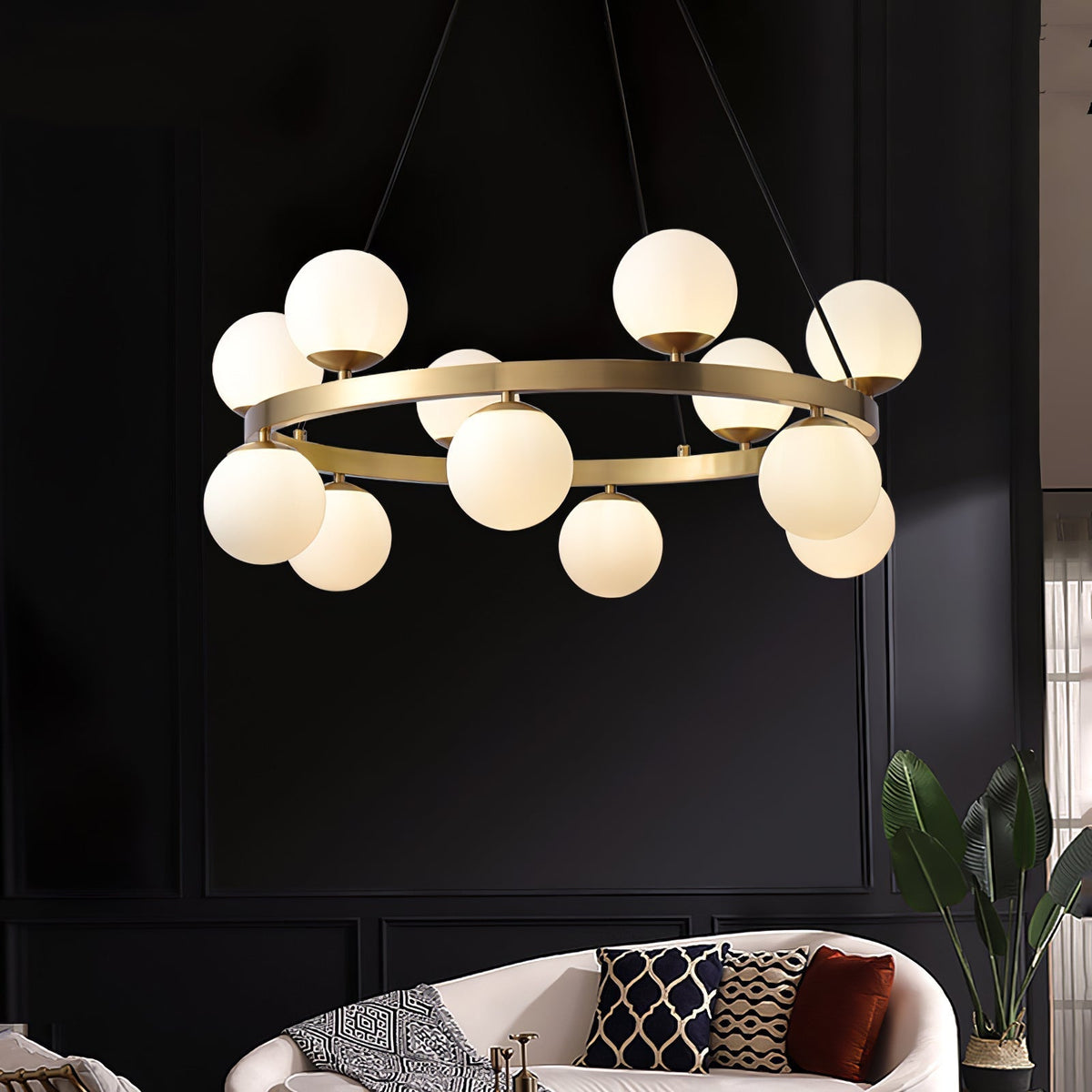 Morvenune Glass Chandelier-Moonnatur