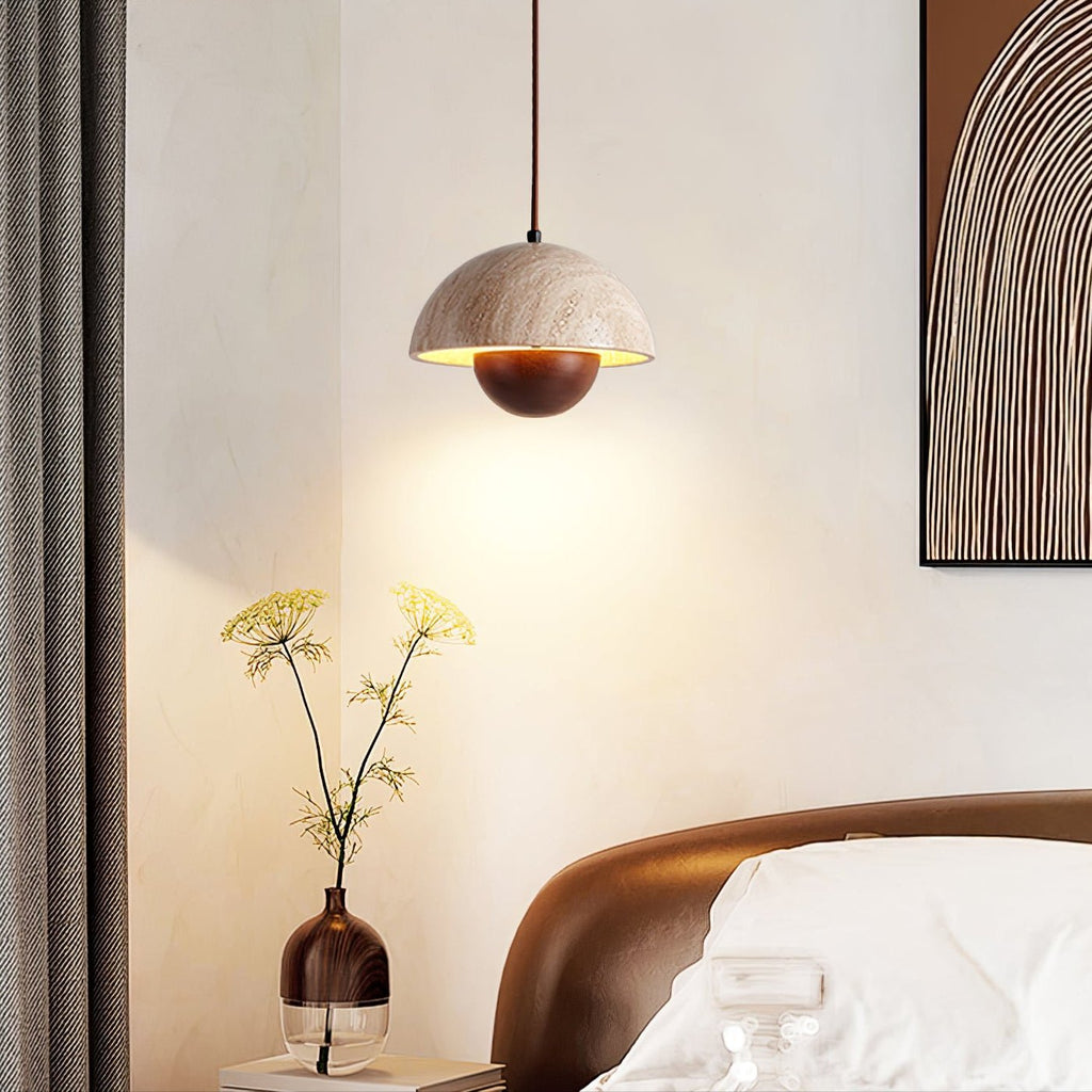 Oakenenna Travertine Pendant Light-Moonnatur