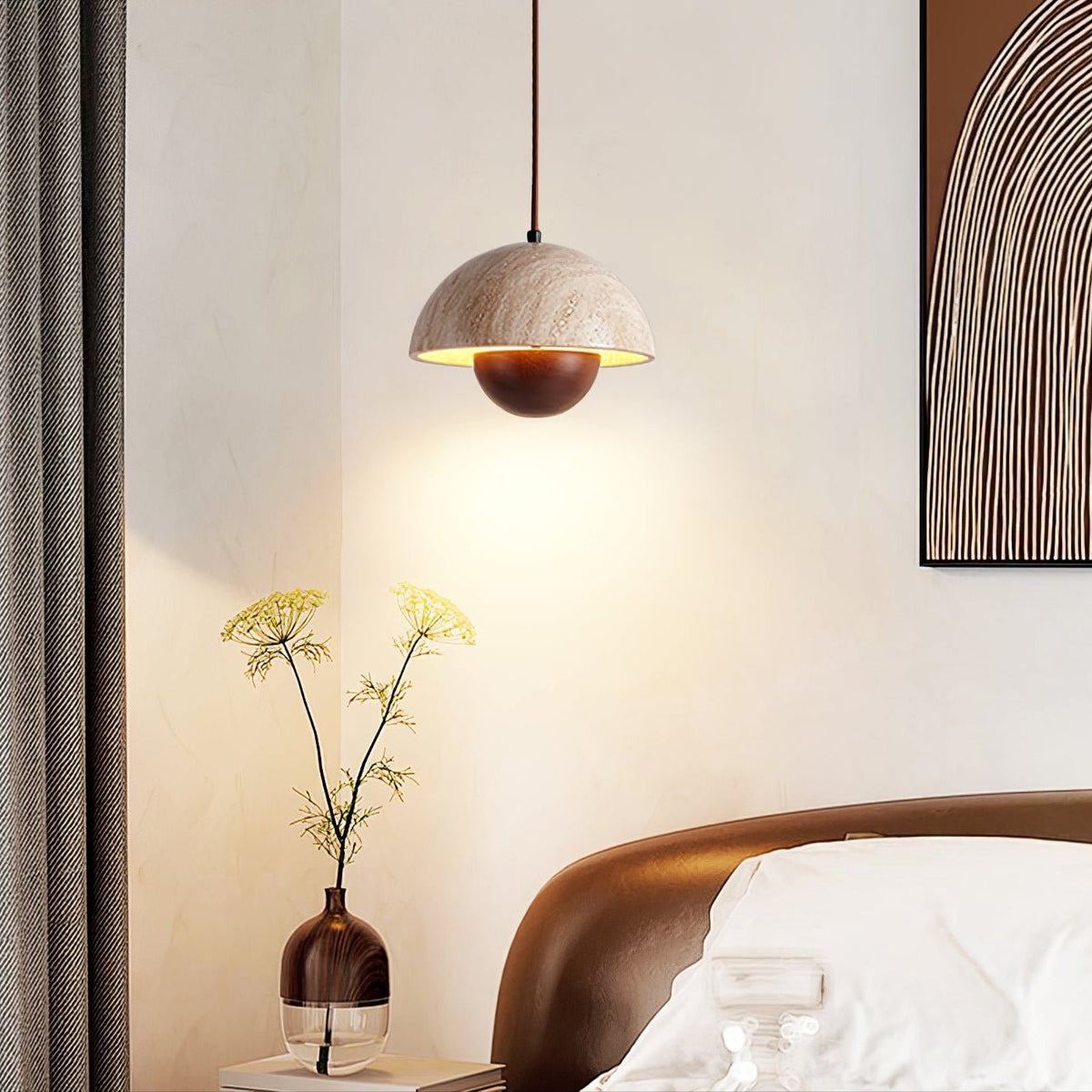 Oakenenna Travertine Pendant Light-Moonnatur