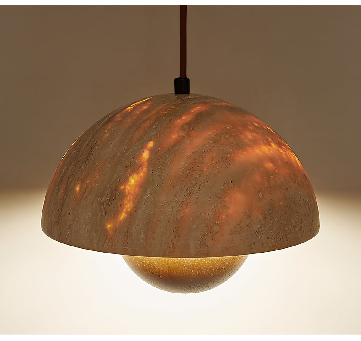 Oakenenna Travertine Pendant Light-Moonnatur