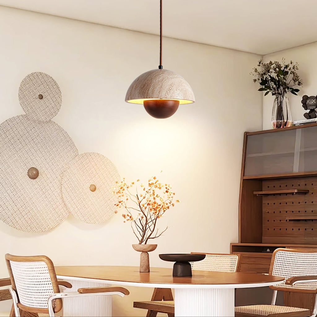 Oakenenna Travertine Pendant Light-Moonnatur