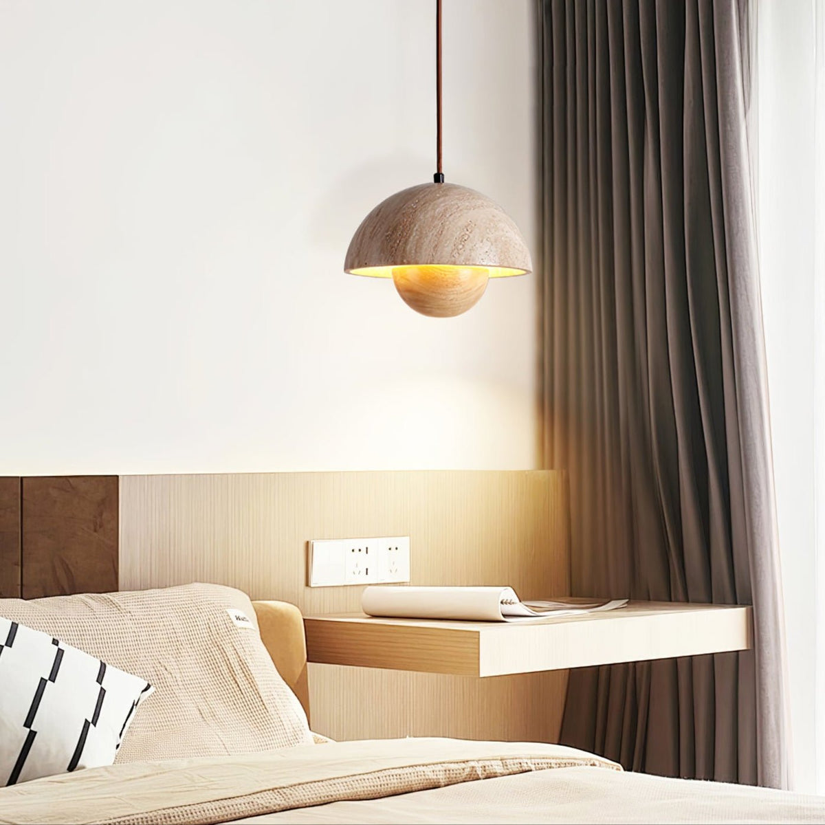 Oakenenna Travertine Pendant Light-Moonnatur