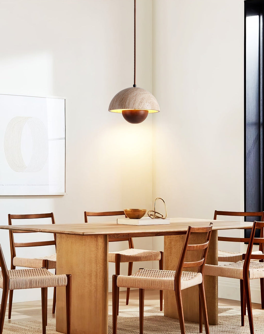 Oakenenna Travertine Pendant Light-Moonnatur