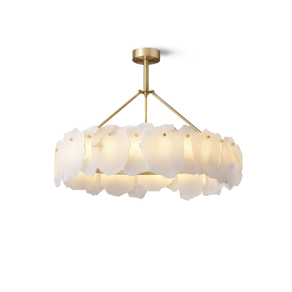 Woldendale Alabaster Chandelier-Moonnatur