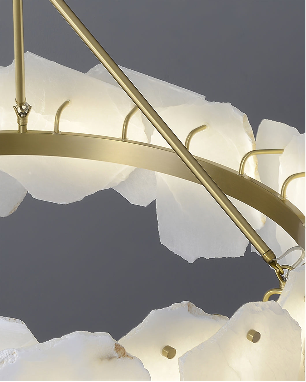 Woldendale Alabaster Chandelier-Moonnatur