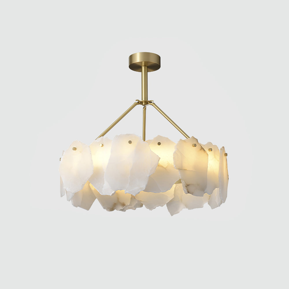 Woldendale Alabaster Chandelier-Moonnatur