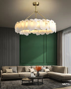 Woldendale Alabaster Chandelier-Moonnatur