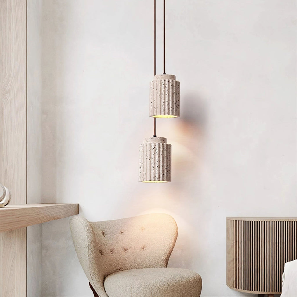 Veyrenmere Travertine Pendant Light-Moonnatur